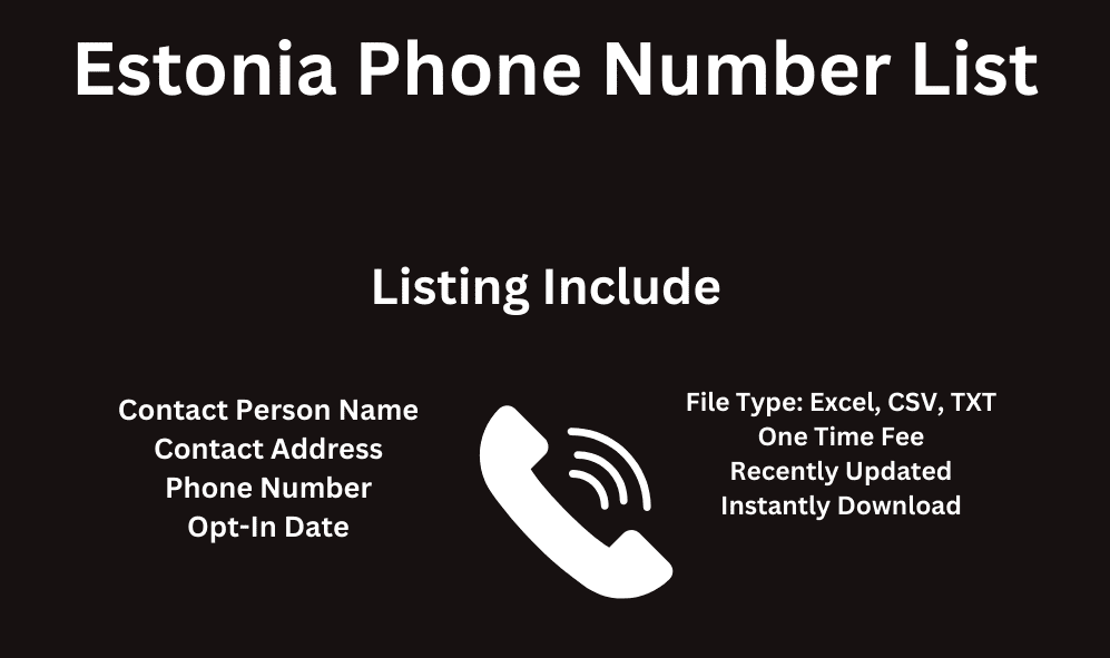 Estonia phone number list