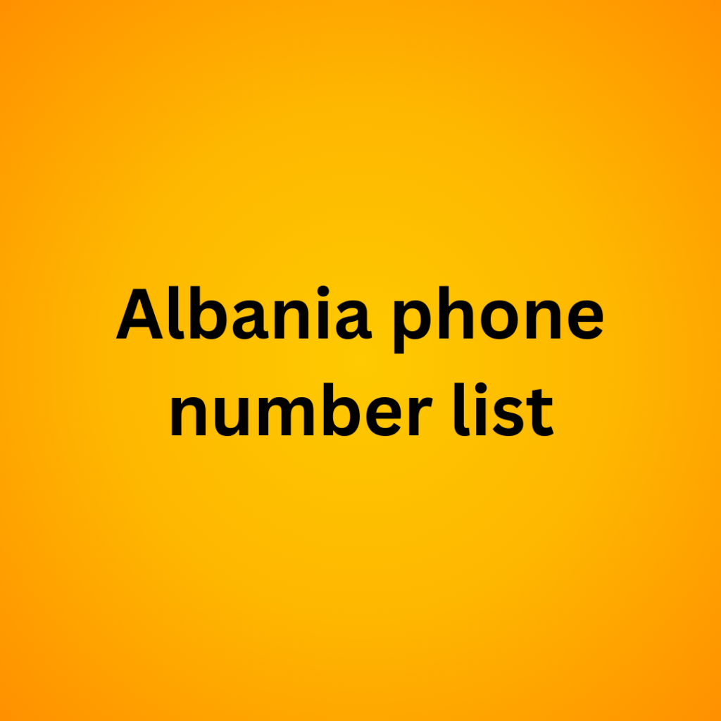 Albania phone number list